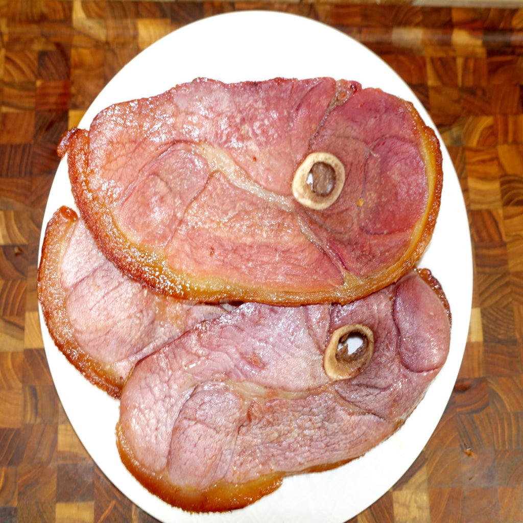 Cooked Center and End Sliced Country Ham